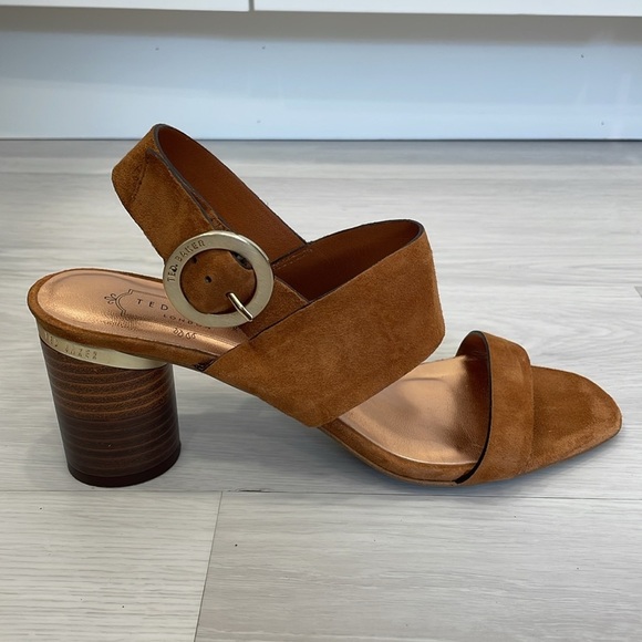 Ted Baker Azmara Suede Block Heel Sandals - Picture 12 of 16